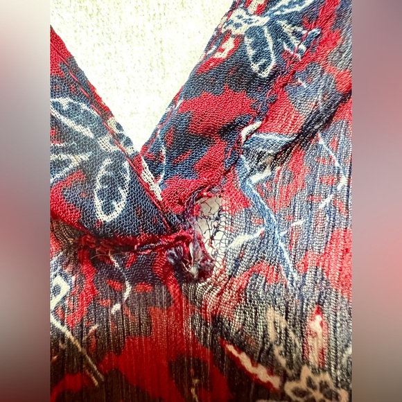 LUCKY BRAND Sheer Long Sleeve Top Large - Picture 4 of 7